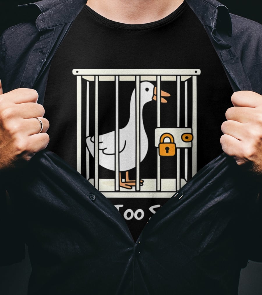 Got Too Silly Goose In Jail Cartoon T-Shirt