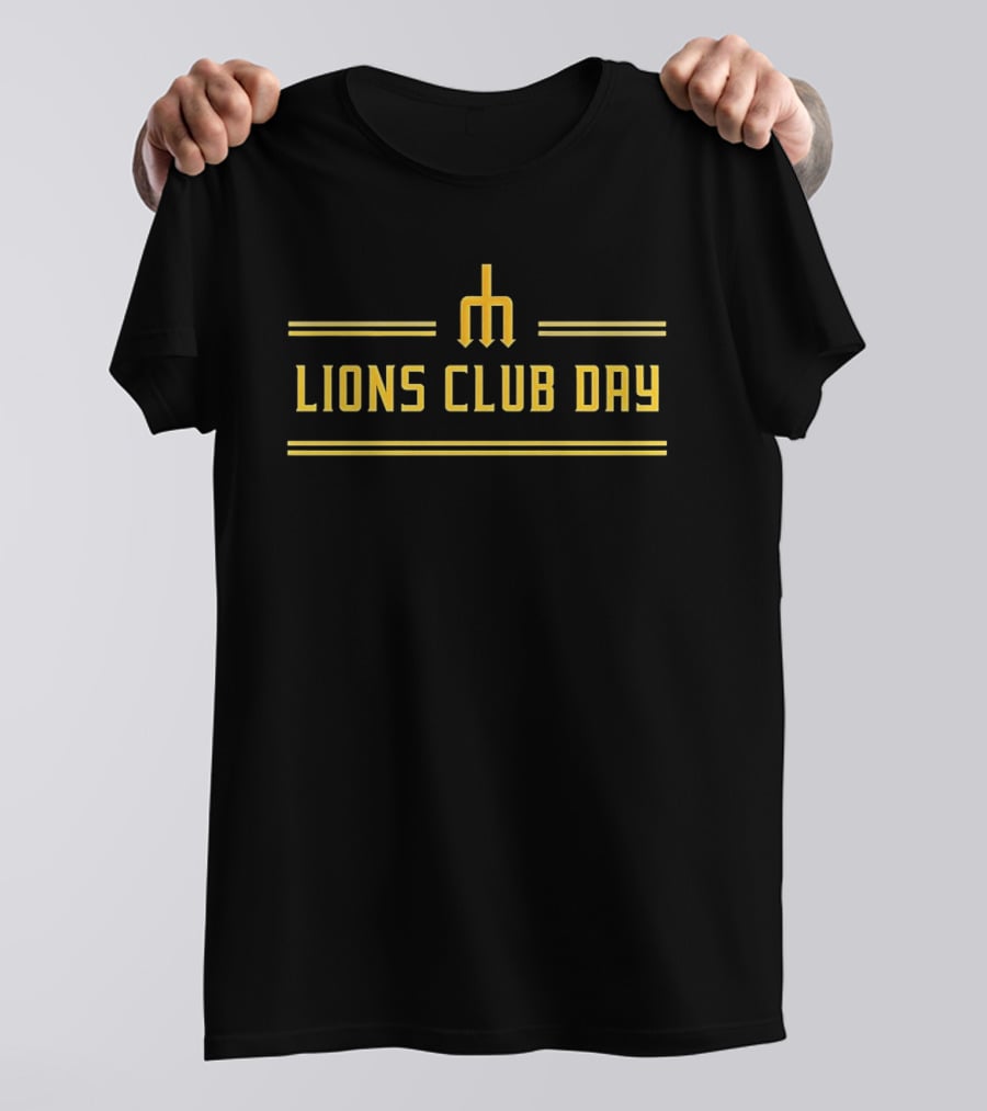 Lions Club Day Yellow Fork Symbol Celebration T-Shirt