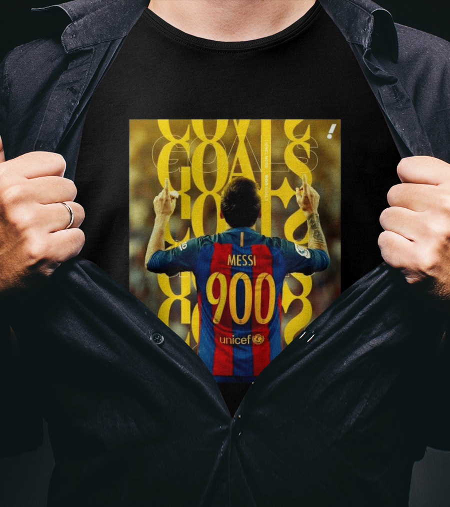 Messi 900 Goals Unicef Barcelona Jersey T-Shirt