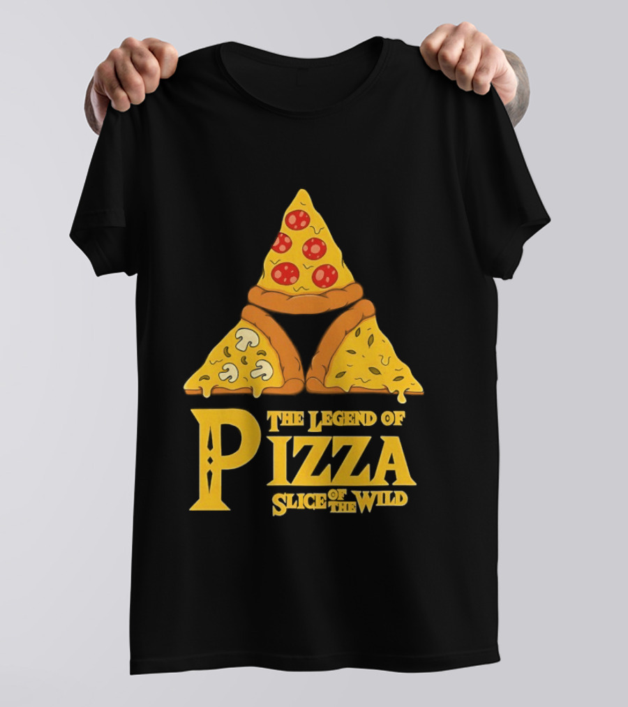 The Legend Of Pizza Slice Of The Wind Funny Gaming Parody Pizza Slices Adventure Mocking Iconic Gaming T-Shirt