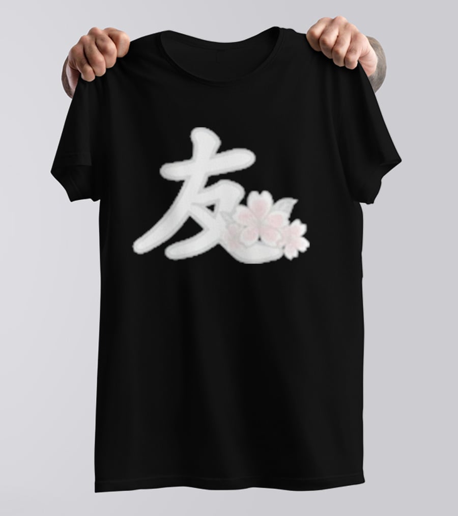YFK Blossoms Sakura Kanji Friendship T-Shirt
