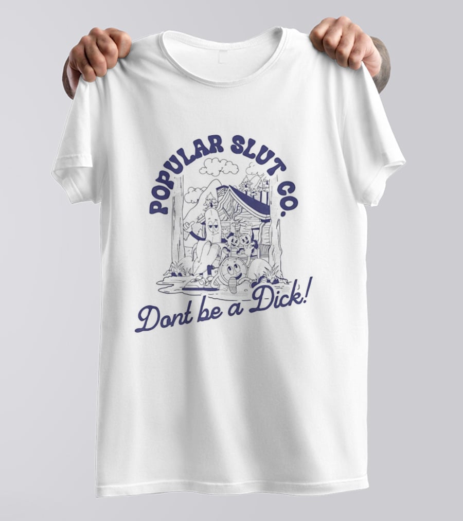 Popular Slut Co Don't Be A Dick Vintage Halloween Scene T-Shirt