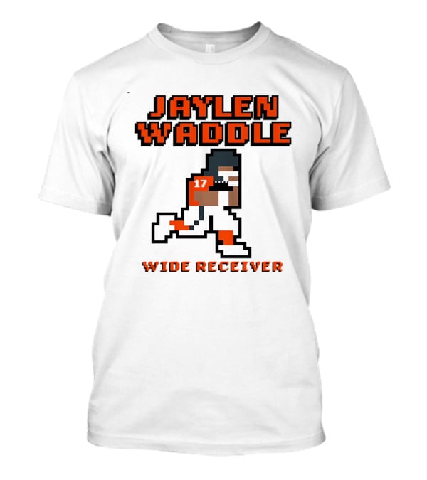 Jaylen Waddle Wide Receiver Pixel T-Shirt
