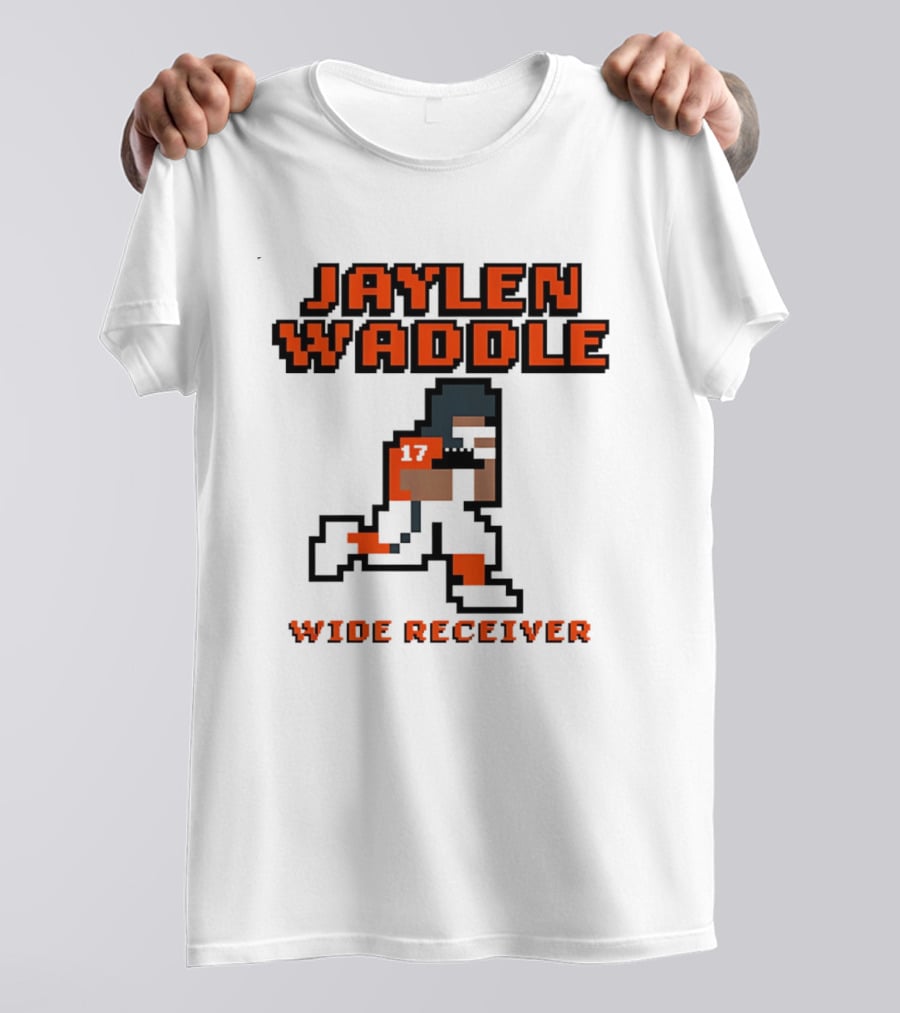 Jaylen Waddle Wide Receiver Pixel T-Shirt