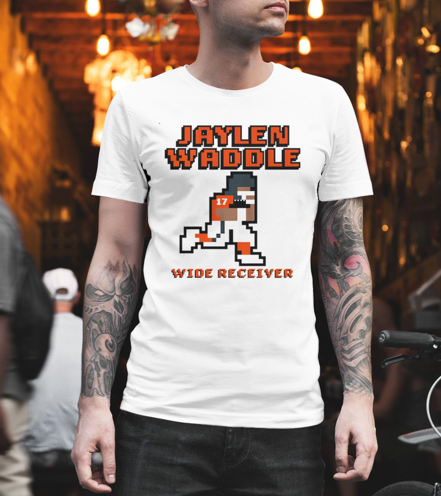 Jaylen Waddle Wide Receiver Pixel T-Shirt