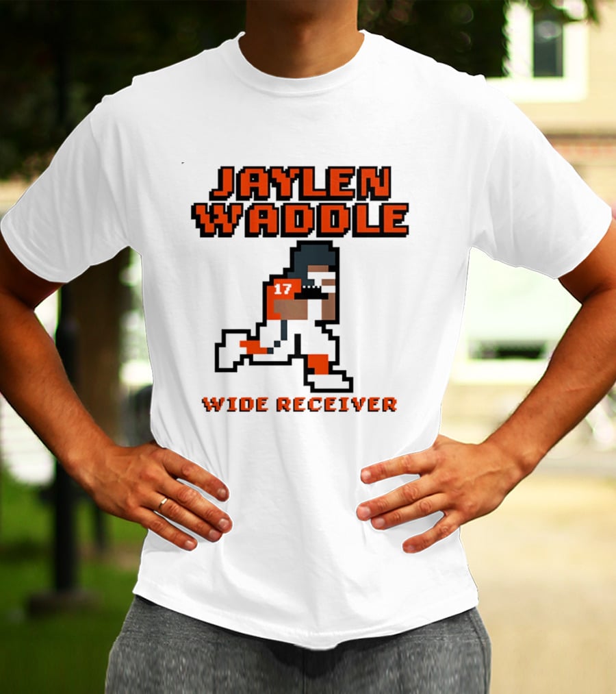 Jaylen Waddle Wide Receiver Pixel T-Shirt
