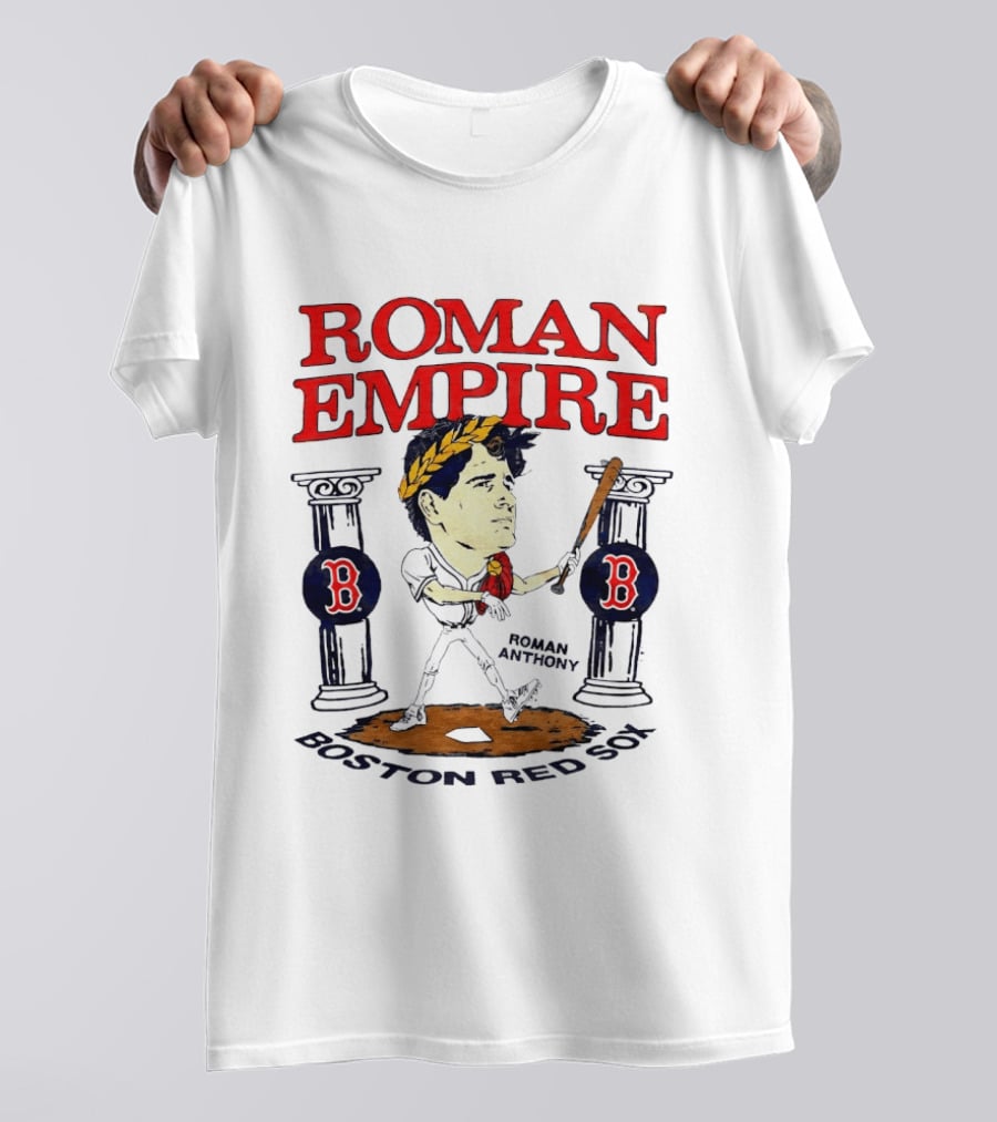 Roman Empire Boston Red Sox Roman Anthony MLB Baseball Caricature T-Shirt