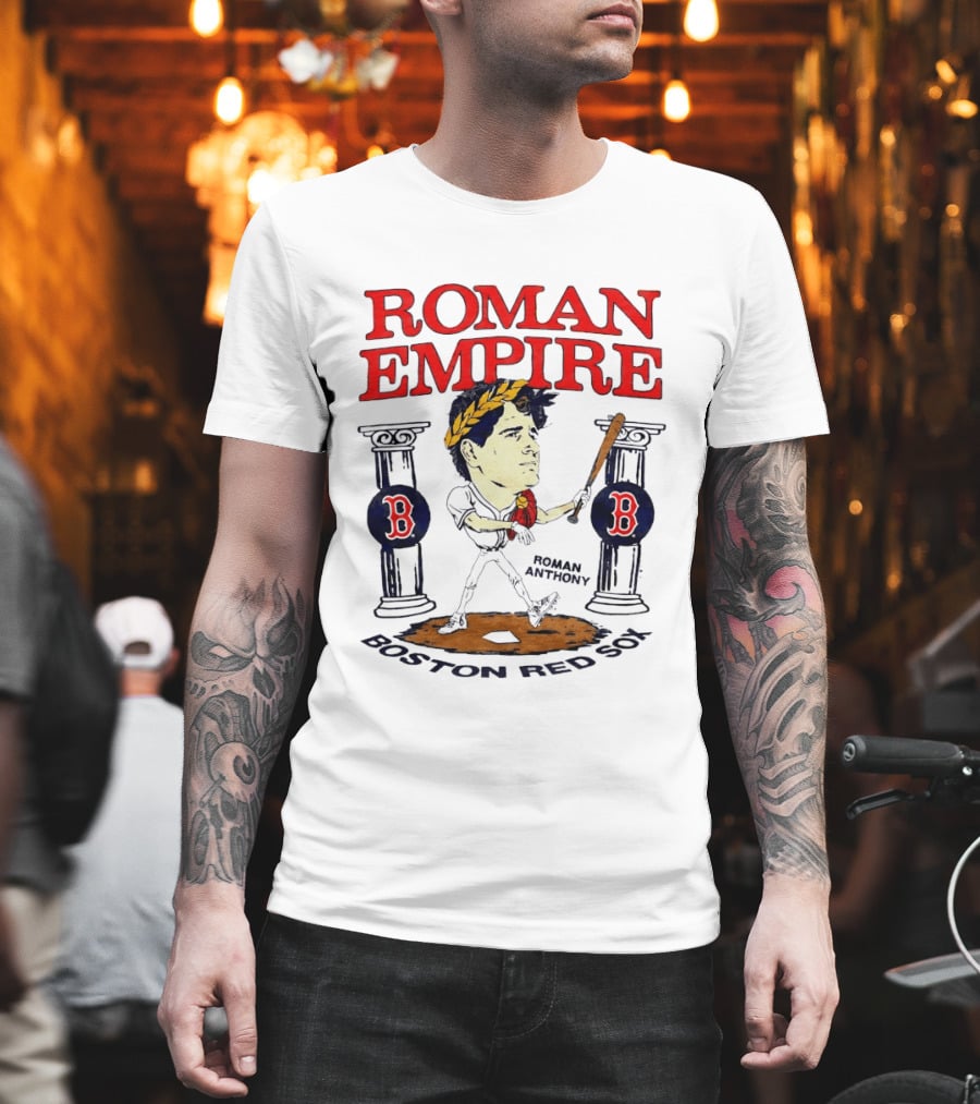 Roman Empire Boston Red Sox Roman Anthony MLB Baseball Caricature T-Shirt