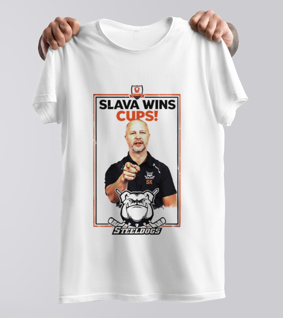 Sheffield Steeldogs Hockey Slava Wins Cups T-Shirt