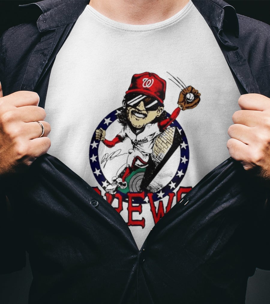 Dylan Crews Washington Nationals MLB Caricature With Baseball Glove And Cap T-Shirt