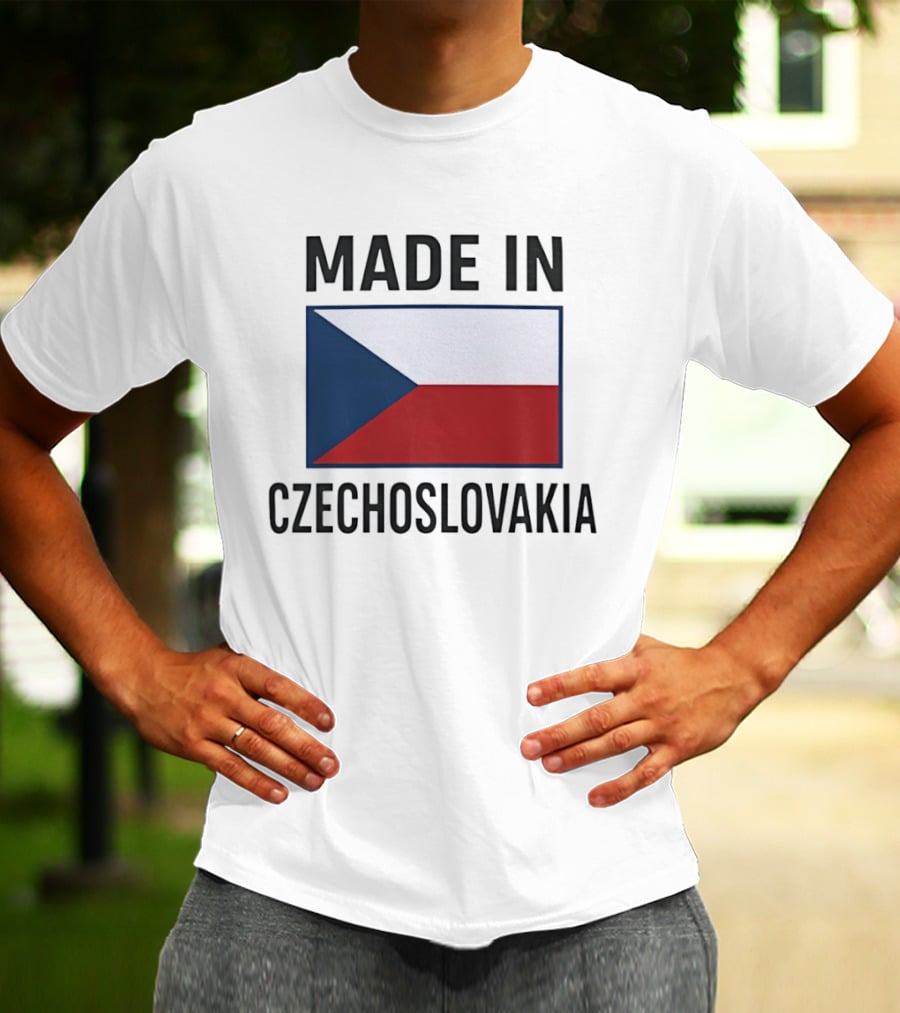 Made In Czechoslovakia Czechia Flag Heritage T-Shirt