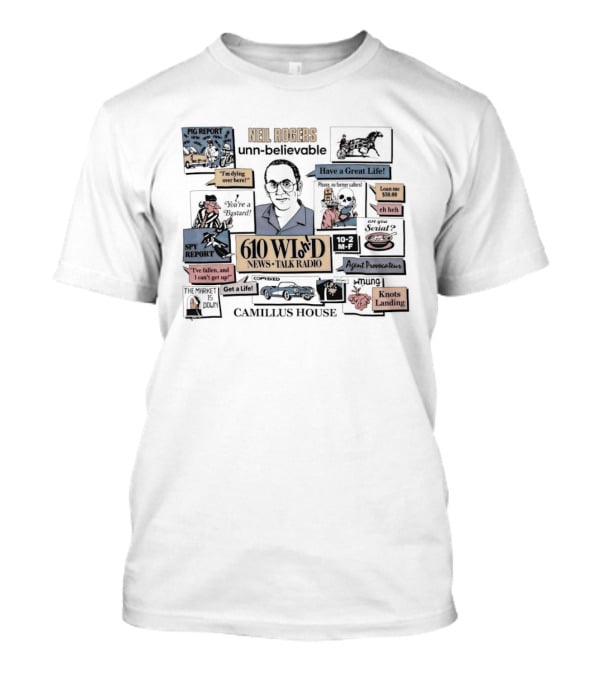 Neil Rogers Unn Believable 610 WIOD News Talk Radio Camillus House Knots Landing Jolly Jamaican T-Shirt