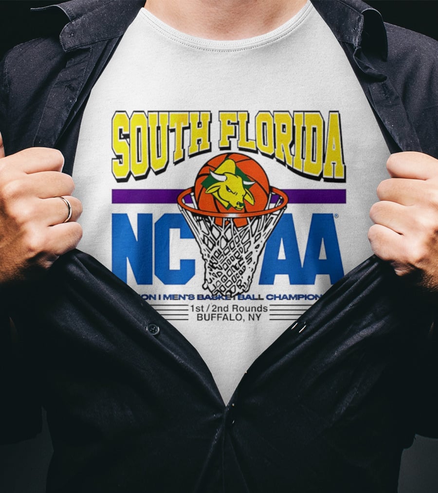 South Florida Bulls NCAA Division I Men's Basketball Championship 2026 Buffalo NY T-Shirt
