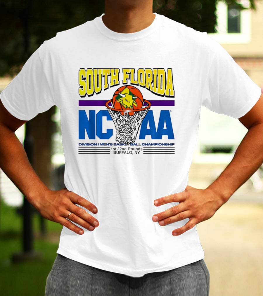 South Florida Bulls NCAA Division I Men's Basketball Championship 2026 Buffalo NY T-Shirt