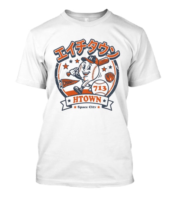 HTOWN 713 Champs Space City Baseball T-Shirt