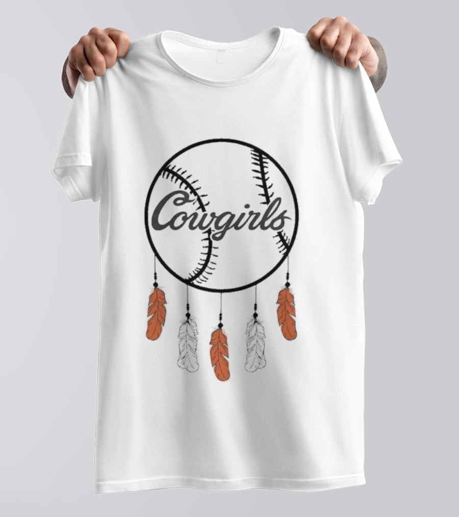 OSU Cowgirls Softball Baseball Dreamcatcher Feathers N7 T-Shirt