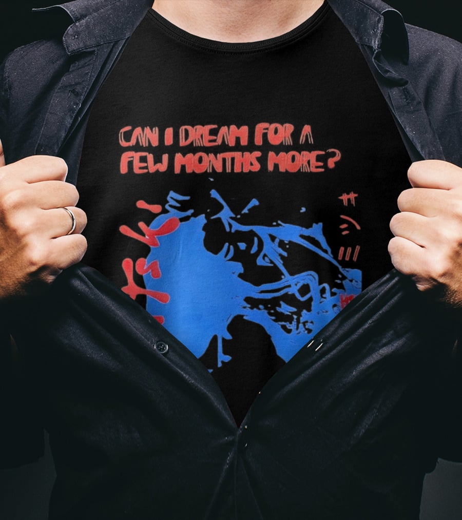 Can I Dream For Few Months More Unique Abstract Peaceful Face Blue And Red T-Shirt
