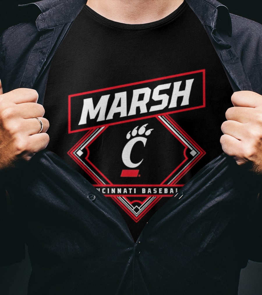 Marsh 29 Cincinnati Baseball Bearcats C Logo 2026 T-Shirt