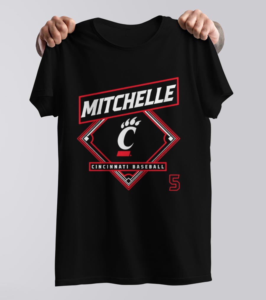 Mitchelle Cincinnati Bearcats Baseball C Logo 2026 T-Shirt