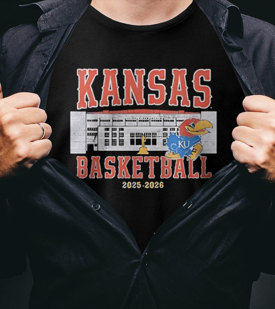 Kansas Jayhawks Basketball 2025 2026 Allen Fieldhouse KU T-Shirt
