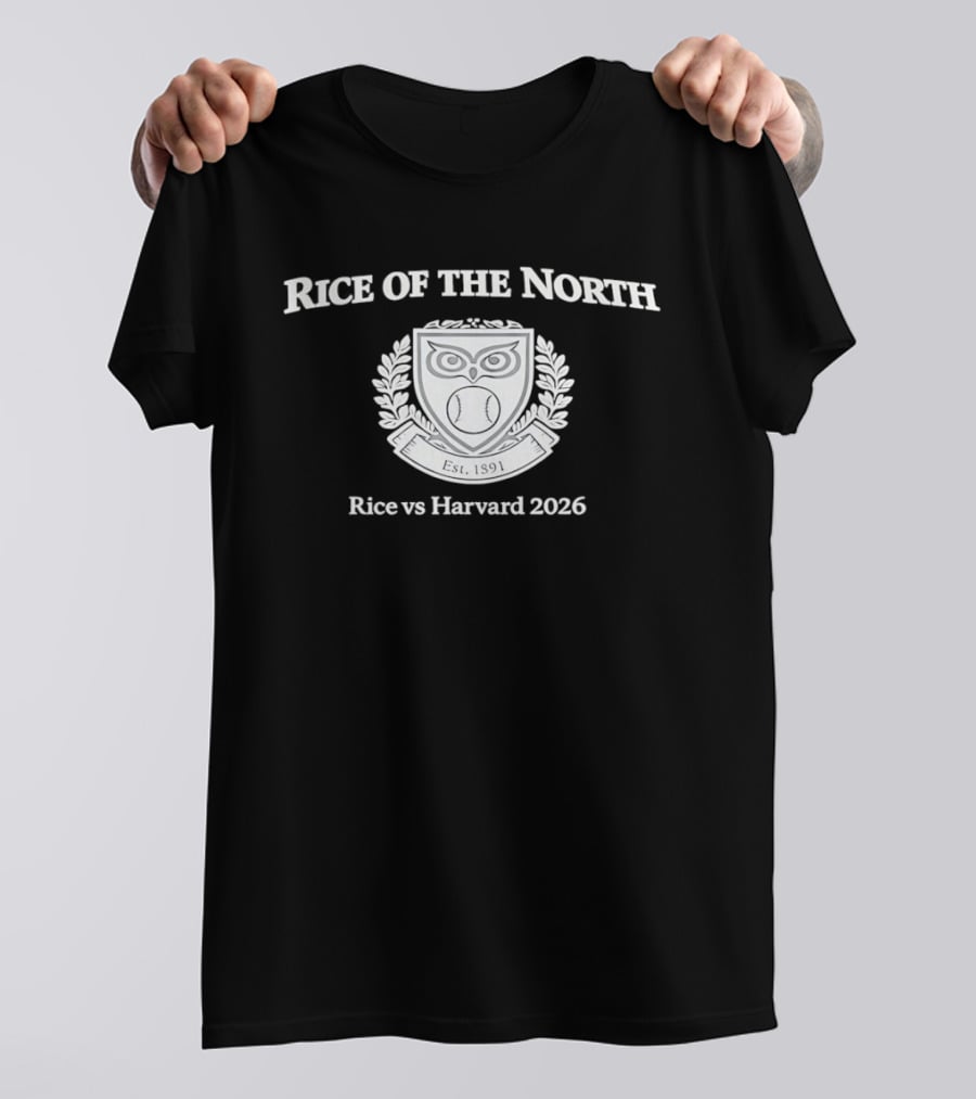 Rice Of The North Emblem Rice Vs Harvard 2026 T-Shirt