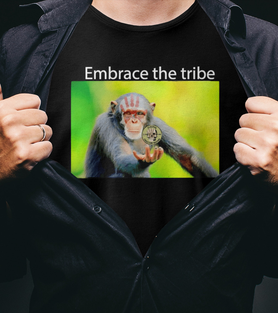 Scalper Choctaw Nation Monkey Embrace The Tribe Handprint T-Shirt