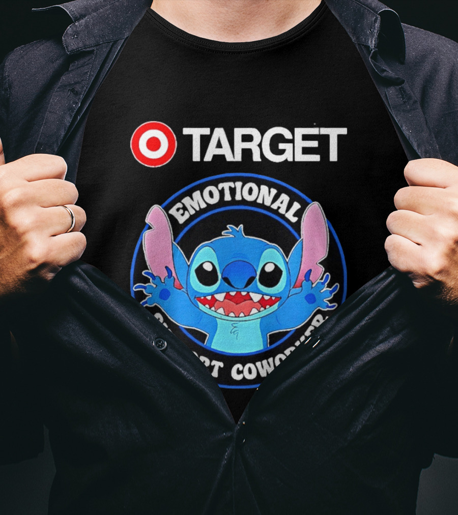 Target Happy Stitch Emotional Support Coworker T-Shirt
