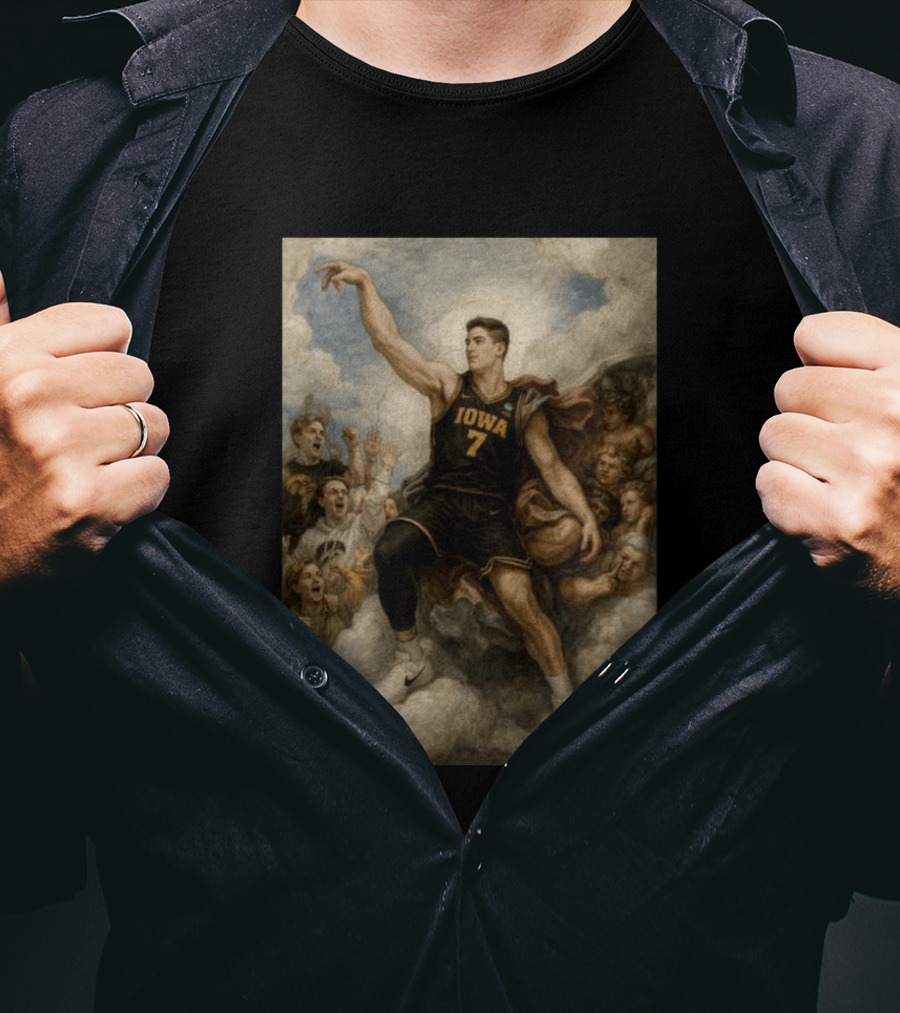 Iowa Hawkeyes Alvaro Folgueiras Number 7 Basketball Renaissance Style Fans T-Shirt