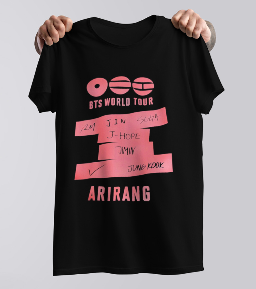 BTS World Tour 2026 Arirang Jimin Suga Jin J Hope Jungkook RM V T-Shirt
