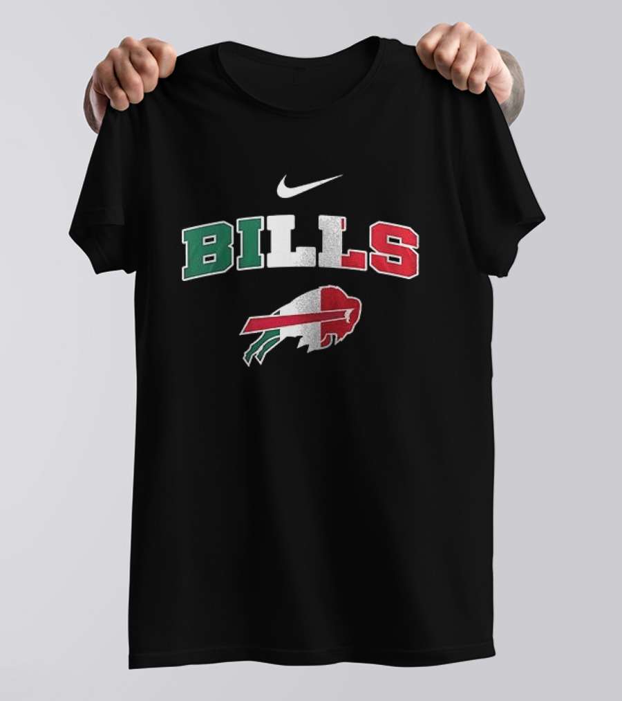 Nike Buffalo Bills Italia Green White Red Football Fan T-Shirt
