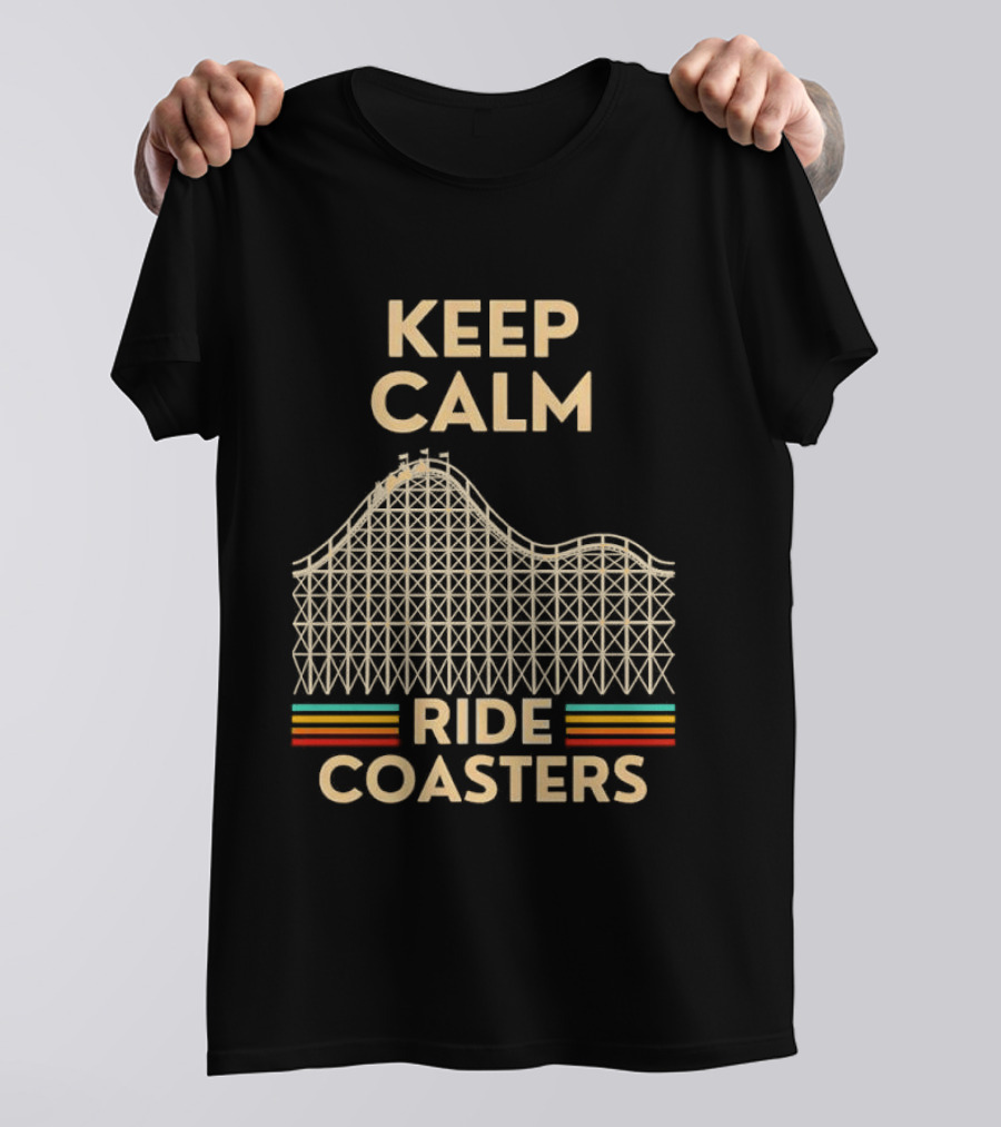 Keep Calm Ride S Retro Amusement Park T-Shirt