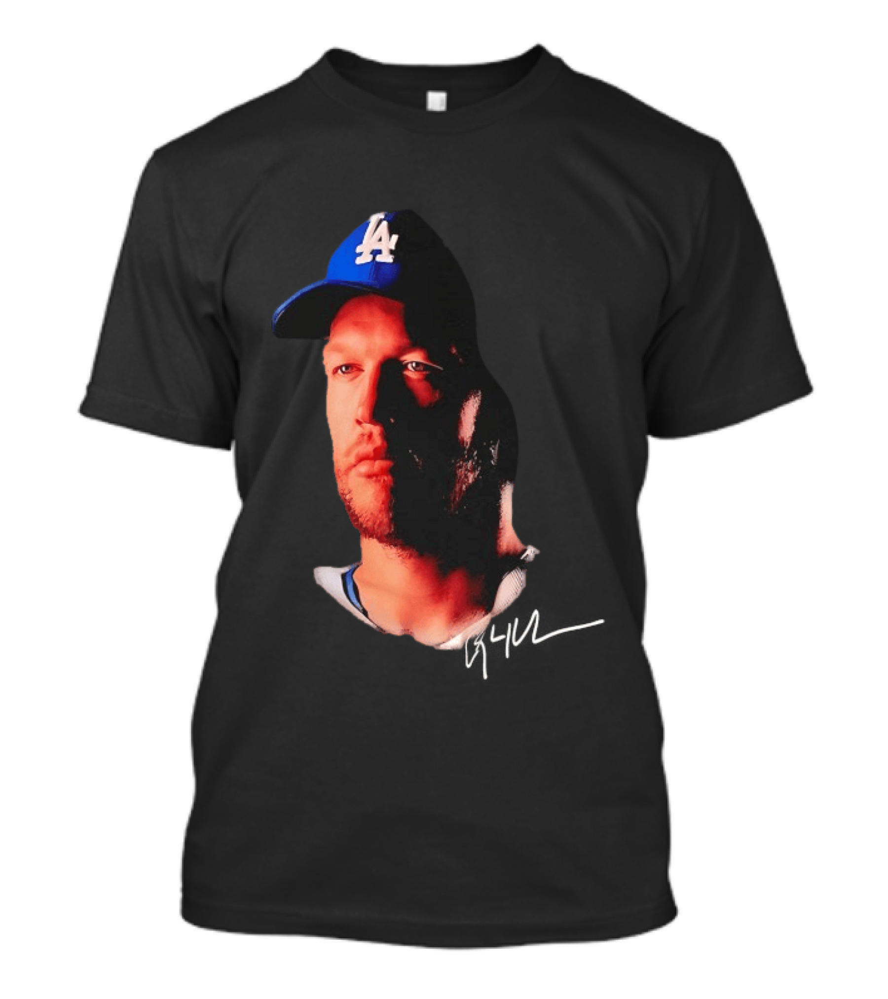 Clayton Kershaw LA Dodgers Baseball Cap Image T-Shirt