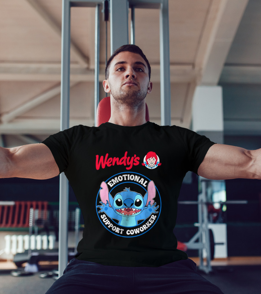 Wendy's Emotional Support Coworker Stitch Bluey T-Shirt