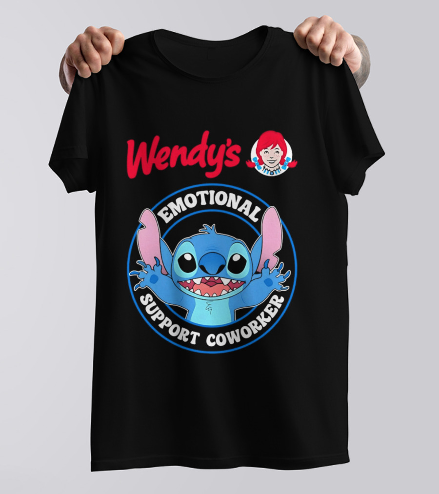 Wendy's Emotional Support Coworker Stitch Bluey T-Shirt