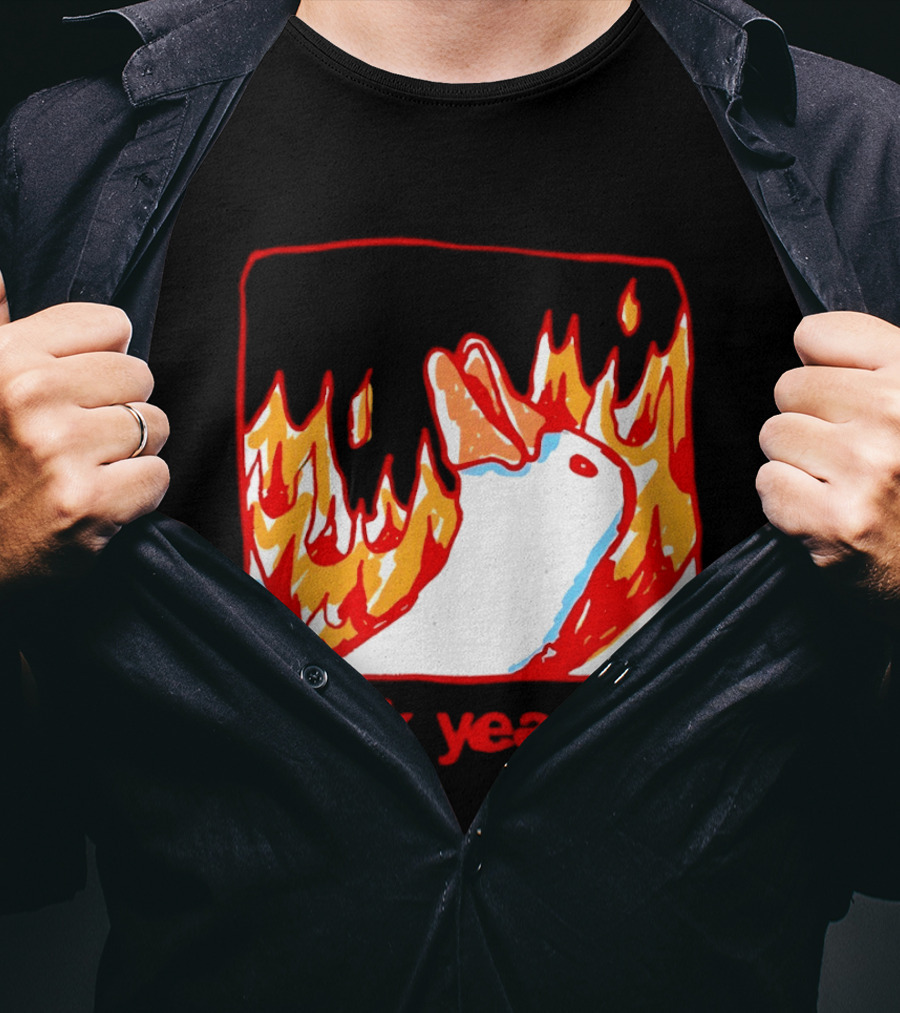 Duck Yeaah Engulfed In Flames With Fire Duck T-Shirt