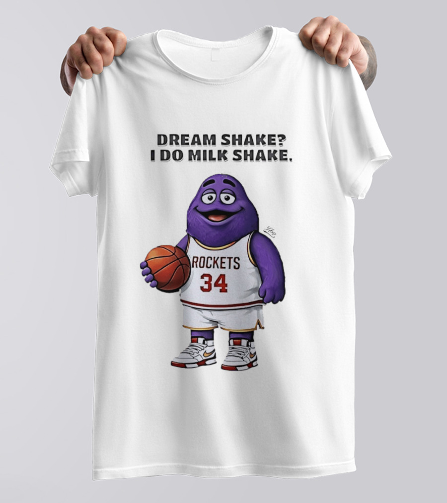 Dream Shake Rockets Basketball 34 Milk Shake Grimace T-Shirt