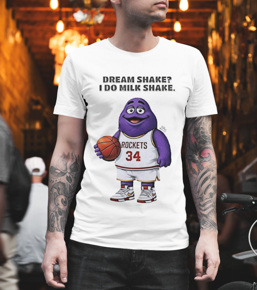 Dream Shake Rockets Basketball 34 Milk Shake Grimace T-Shirt