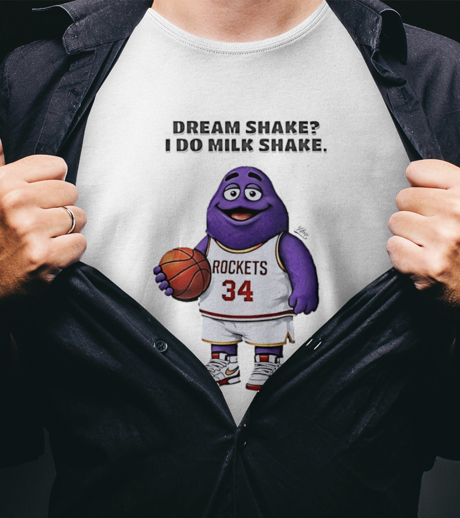 Dream Shake Rockets Basketball 34 Milk Shake Grimace T-Shirt