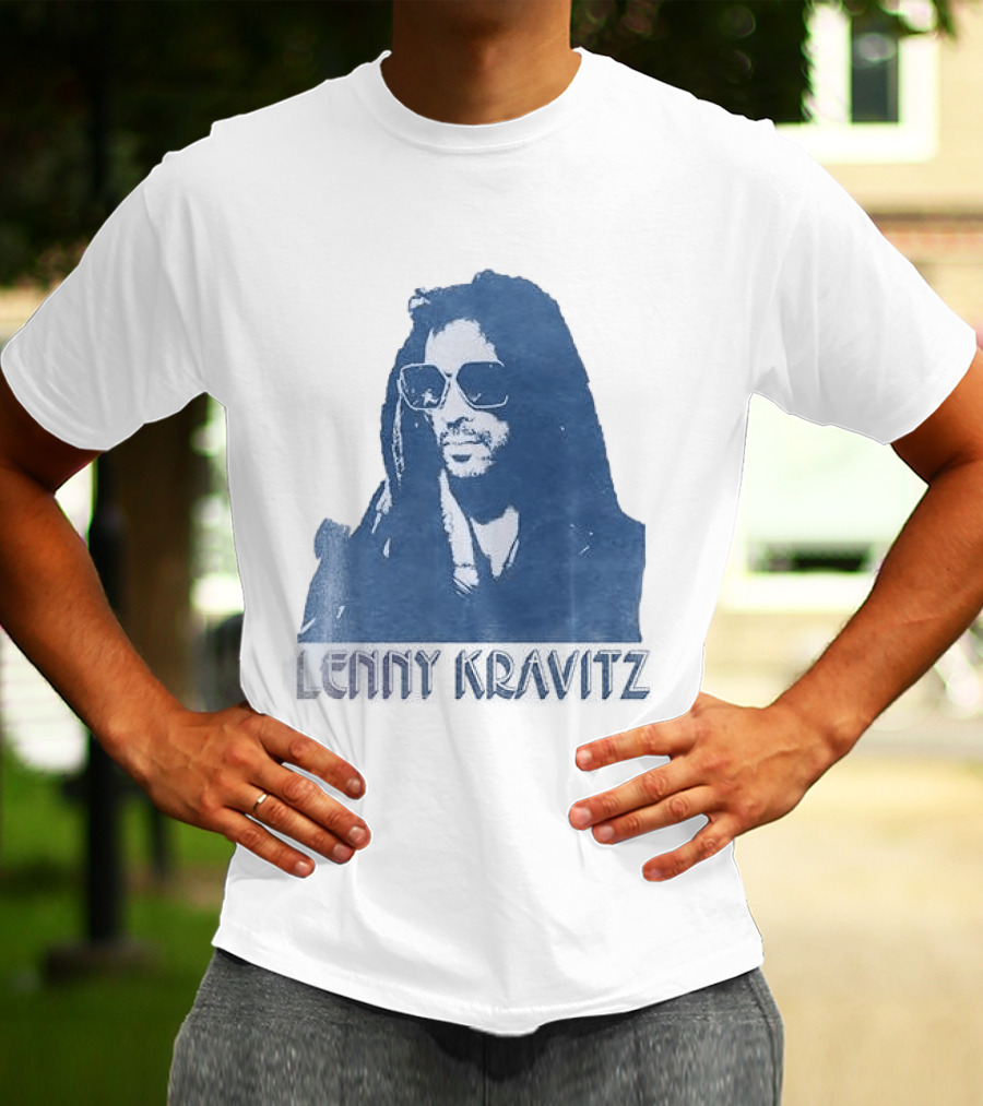 Lenny Kravitz Blue Sunglasses Las Vegas T-Shirt