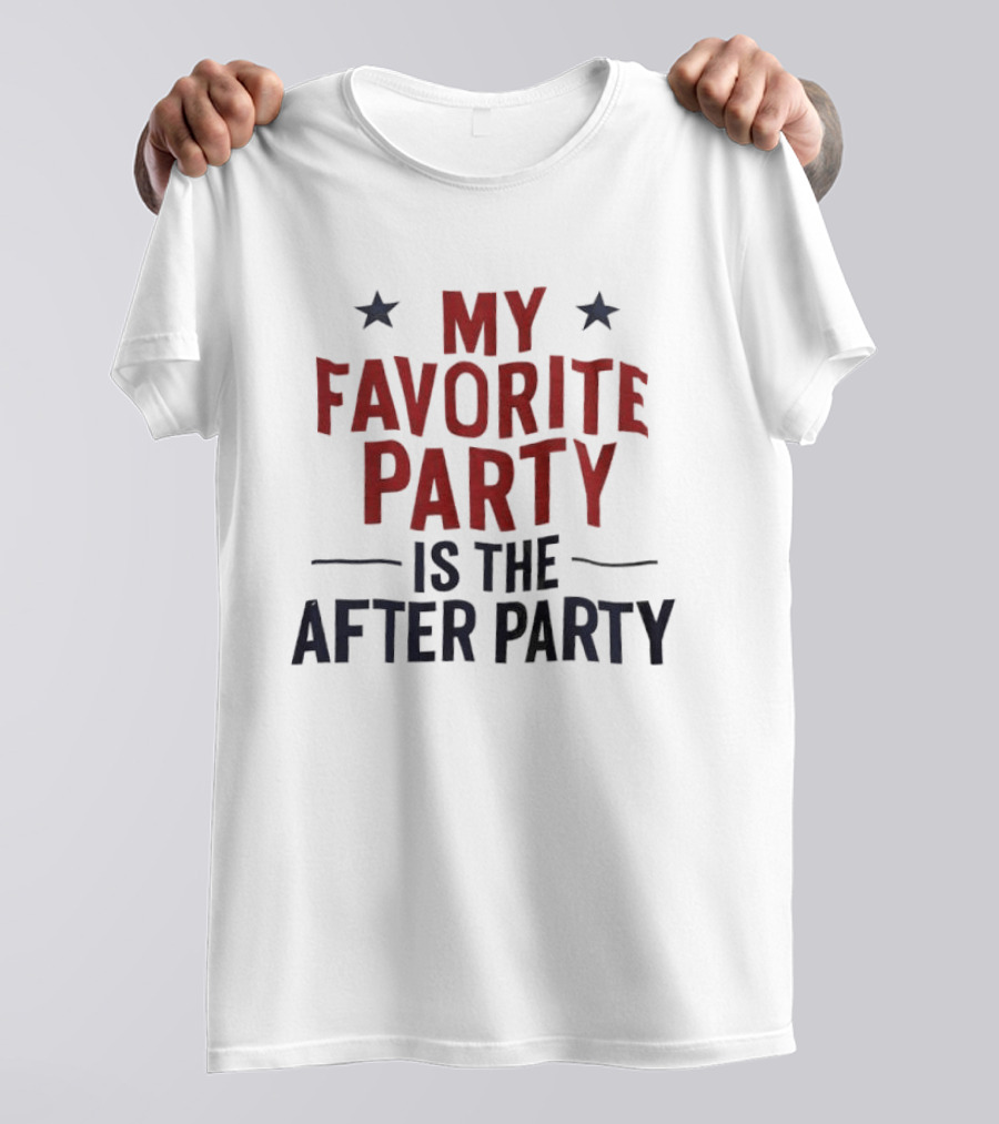 My Favorite Party Is The After Party Stars T-Shirt