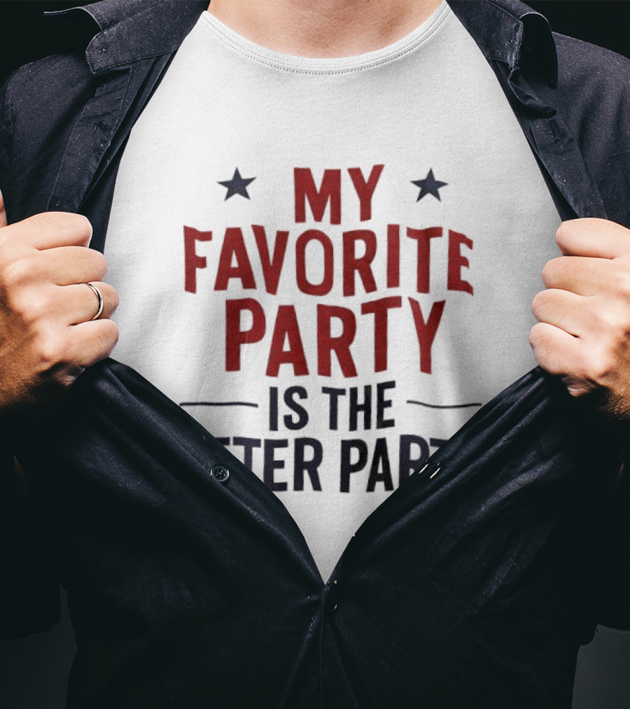My Favorite Party Is The After Party Stars T-Shirt