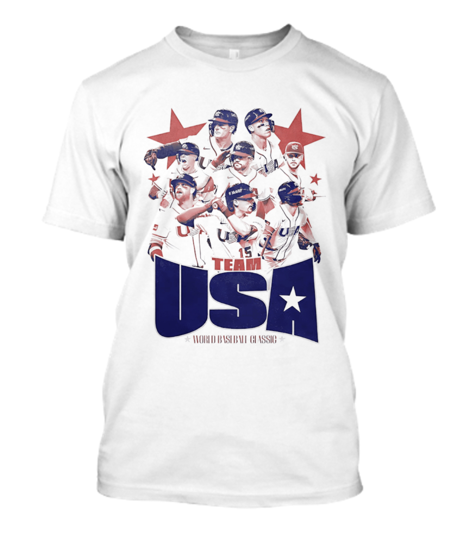 TEAM USA Baseball World Classic Players Lineup Stars T-Shirt
