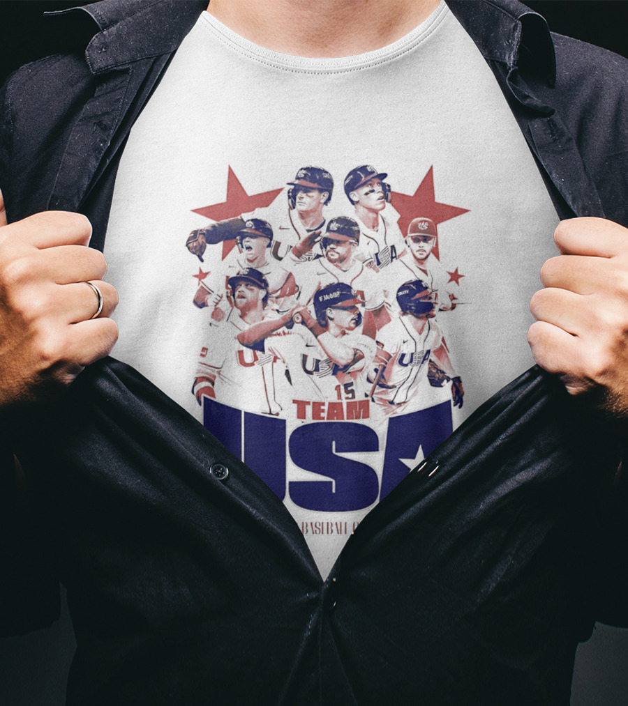 TEAM USA Baseball World Classic Players Lineup Stars T-Shirt