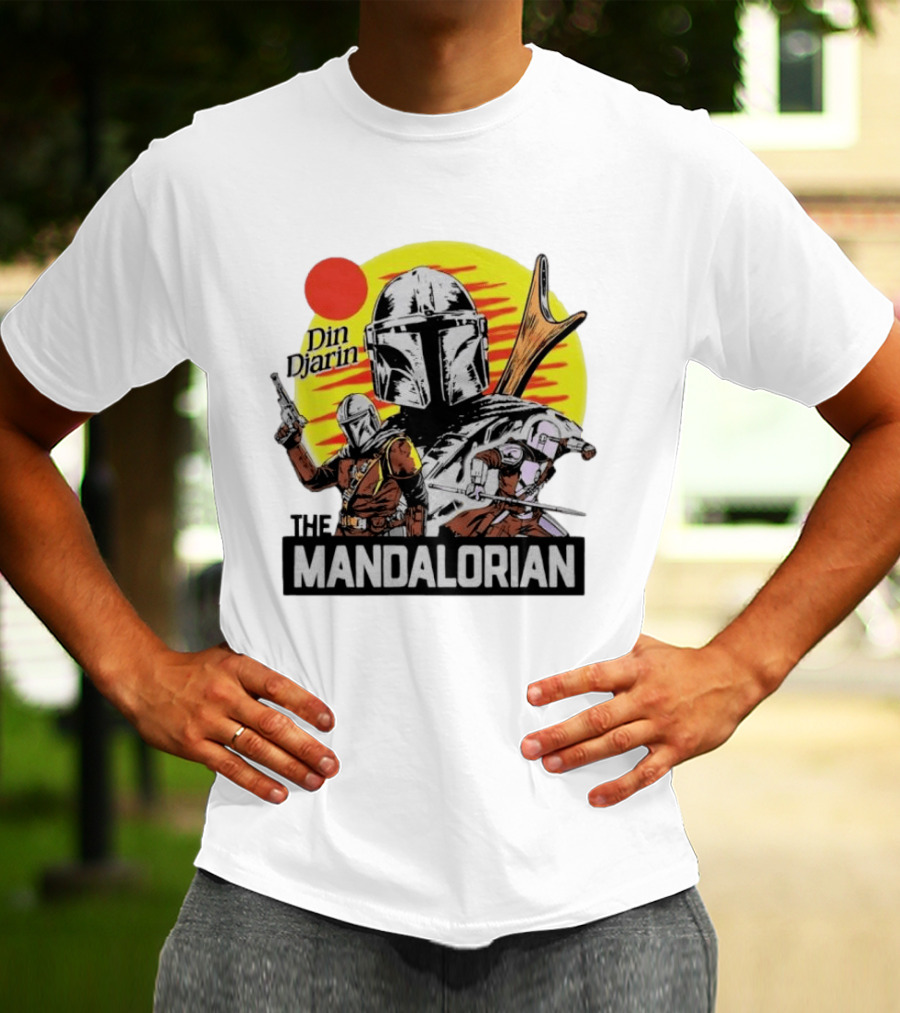 The Mandalorian Din Djarin Star Wars Retro Comic T-Shirt