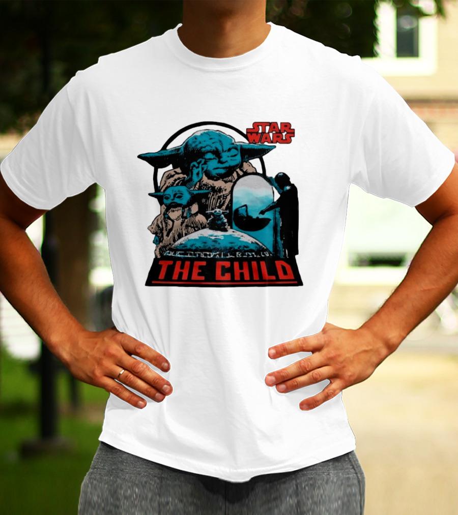 Star Wars The Mandalorian Grogu The Child Retro Comic T-Shirt