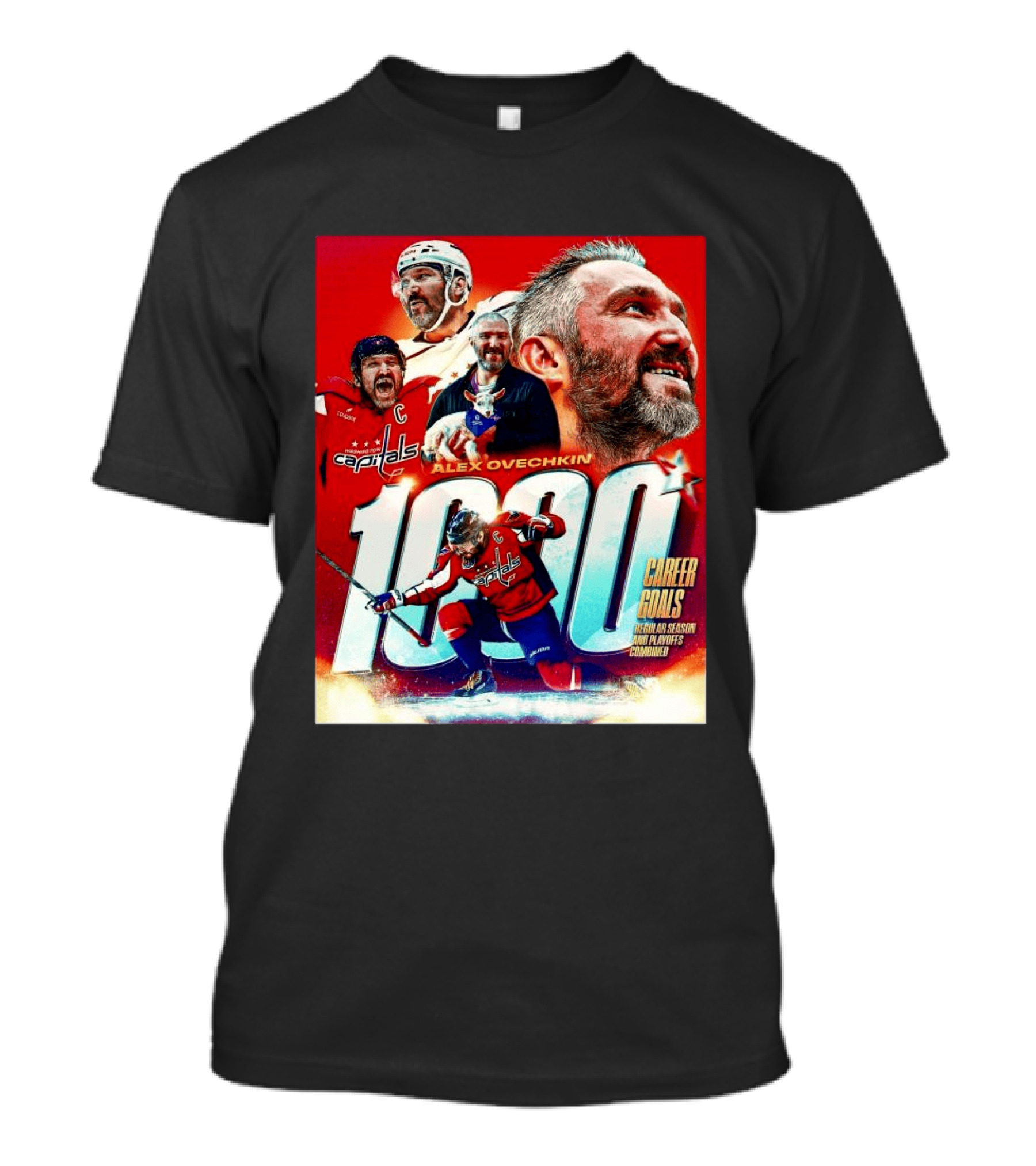 Alex Ovechkin Capitals 1000 Career Goals Iconic NHL T-Shirt