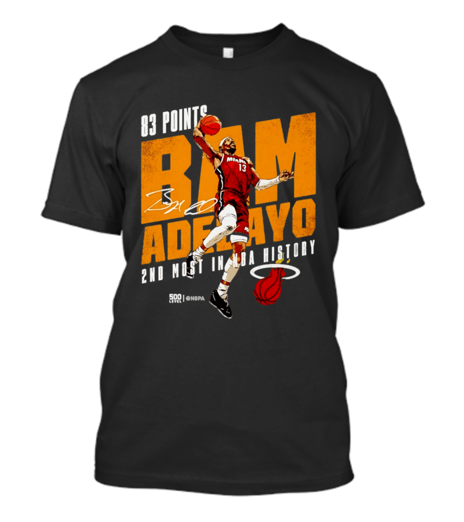 83 Points Bam Adebayo Miami Heat 2nd Most In NBA History T-Shirt