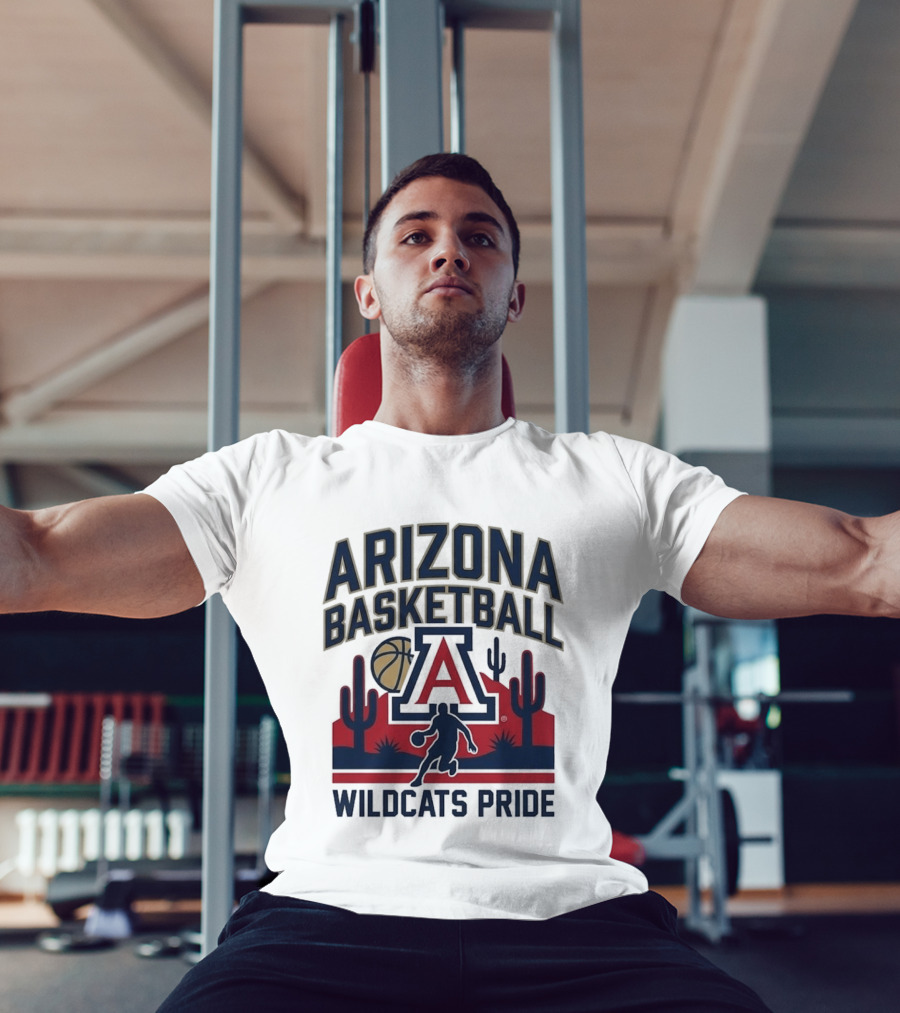 Arizona Wildcats Basketball Pride Cactus And Player T-Shirt