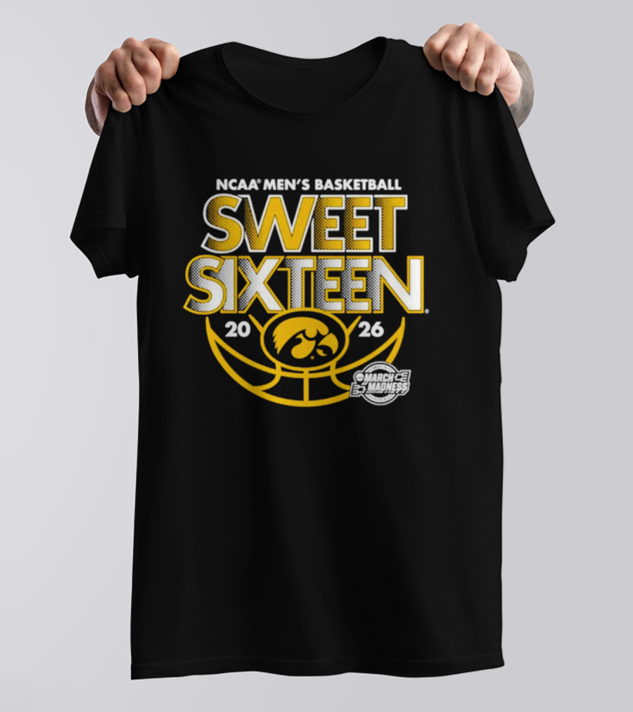 NCAA Men's Basketball 2026 Sweet Sixteen Iowa Hawkeyes March Madness T-Shirt