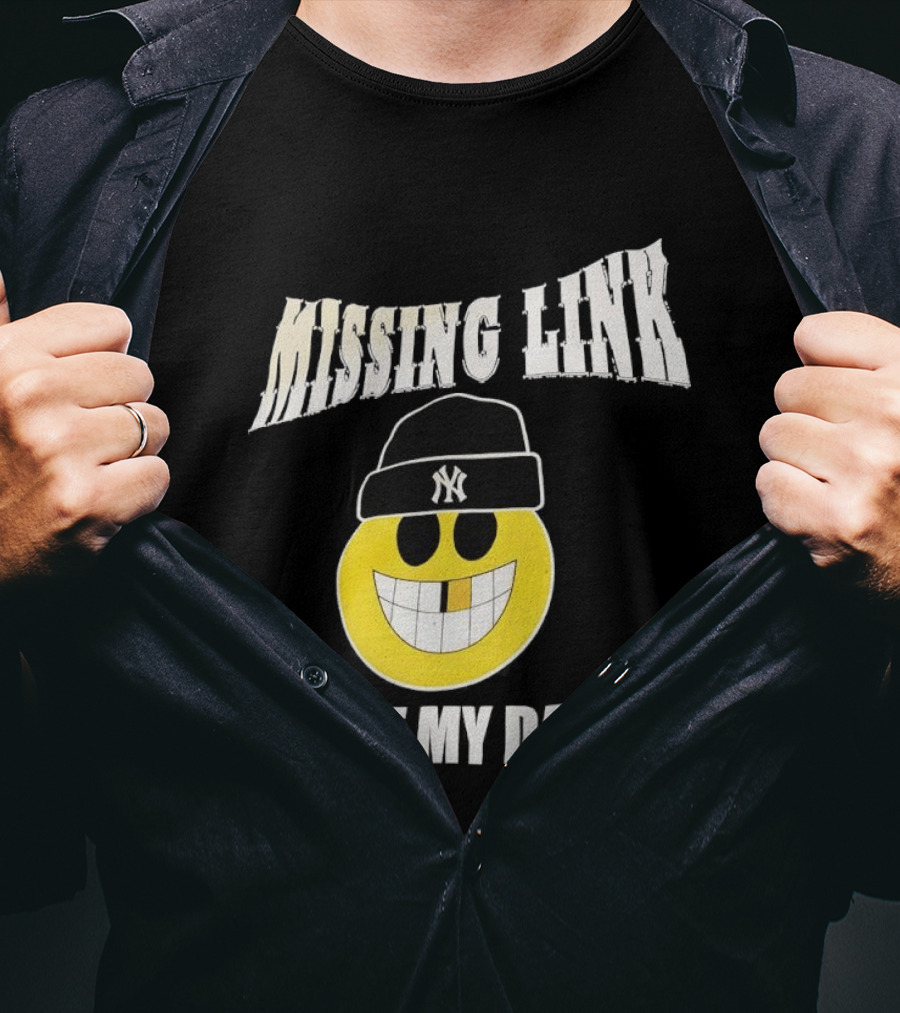 New York Yankees Missing Link Make My Day Smiley Face T-Shirt